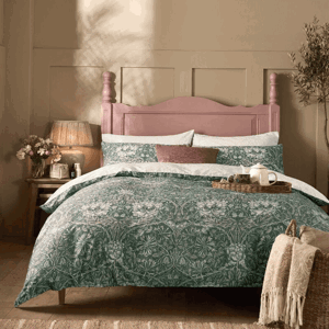 William Morris At Home Honeysuckle and Tulip Sage Duvet Cover Set